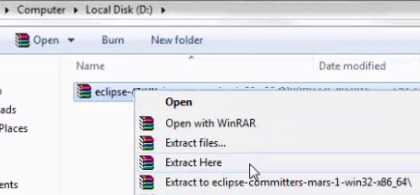 Install Eclipse - Extract Eclipse File Install Eclipse - Extract Eclipse File
