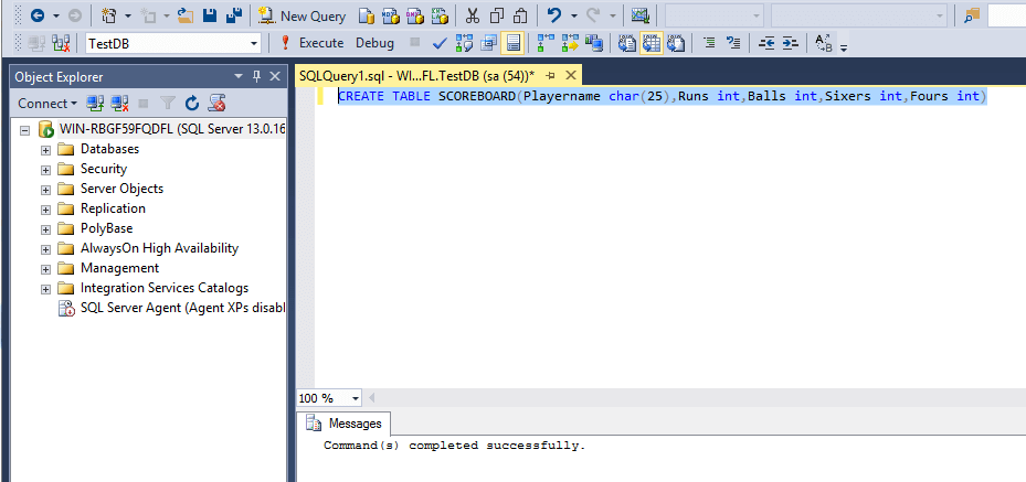 SQL Create Table SQL Create Table