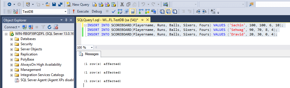 SQL Insert SQL Insert