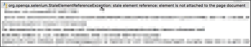 StaleElementReferenceException