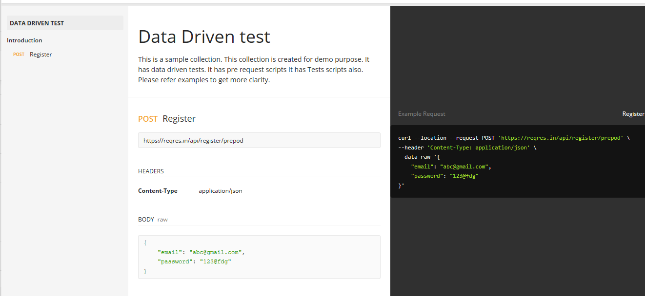 Postman API Documentation