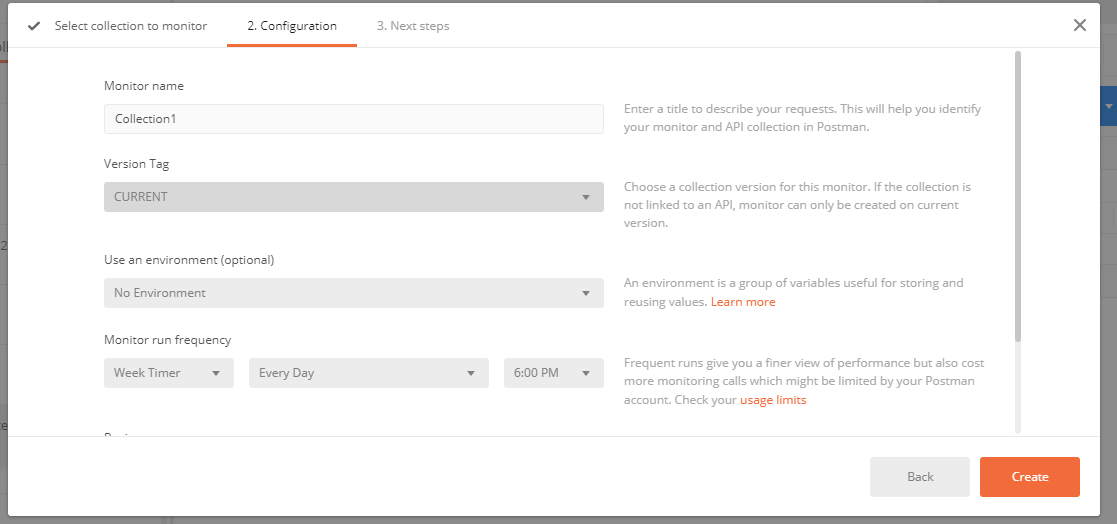 Postman Select Collections To Monitor